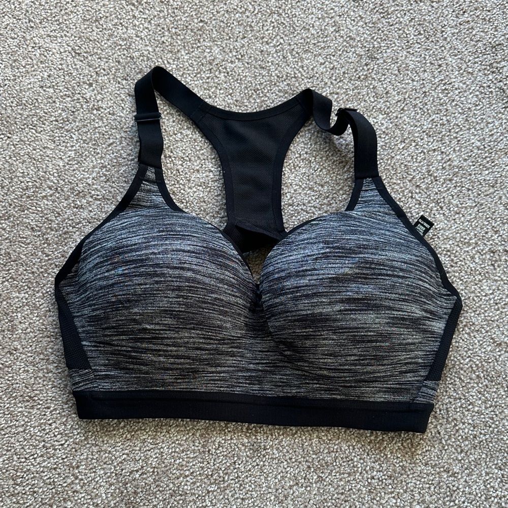 Victoria's Secret Black and Gray Sports Bra